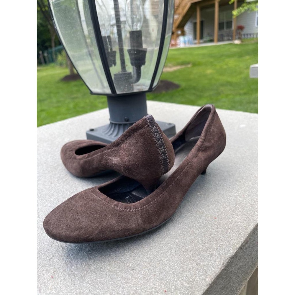 Prada Brown Suede Kitten Heels